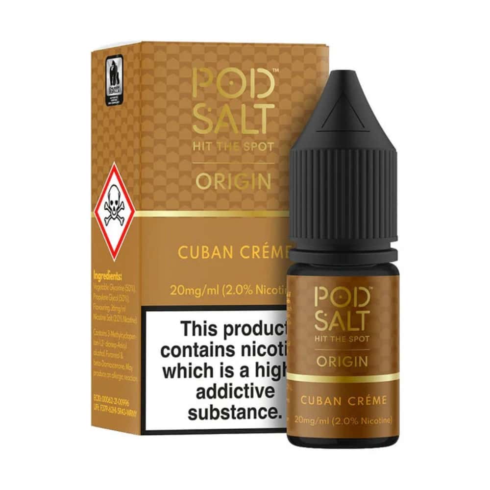 Pod Salt Origin Nic Salts e liquids 10ml Box of 5