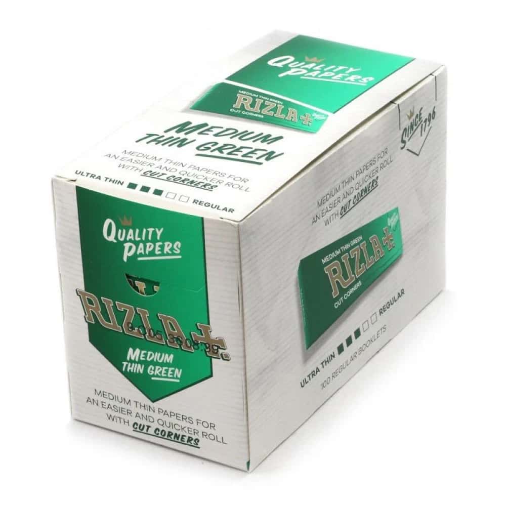 Rizla Green Medium Thin Rolling Papers  - (Booklet of 100)