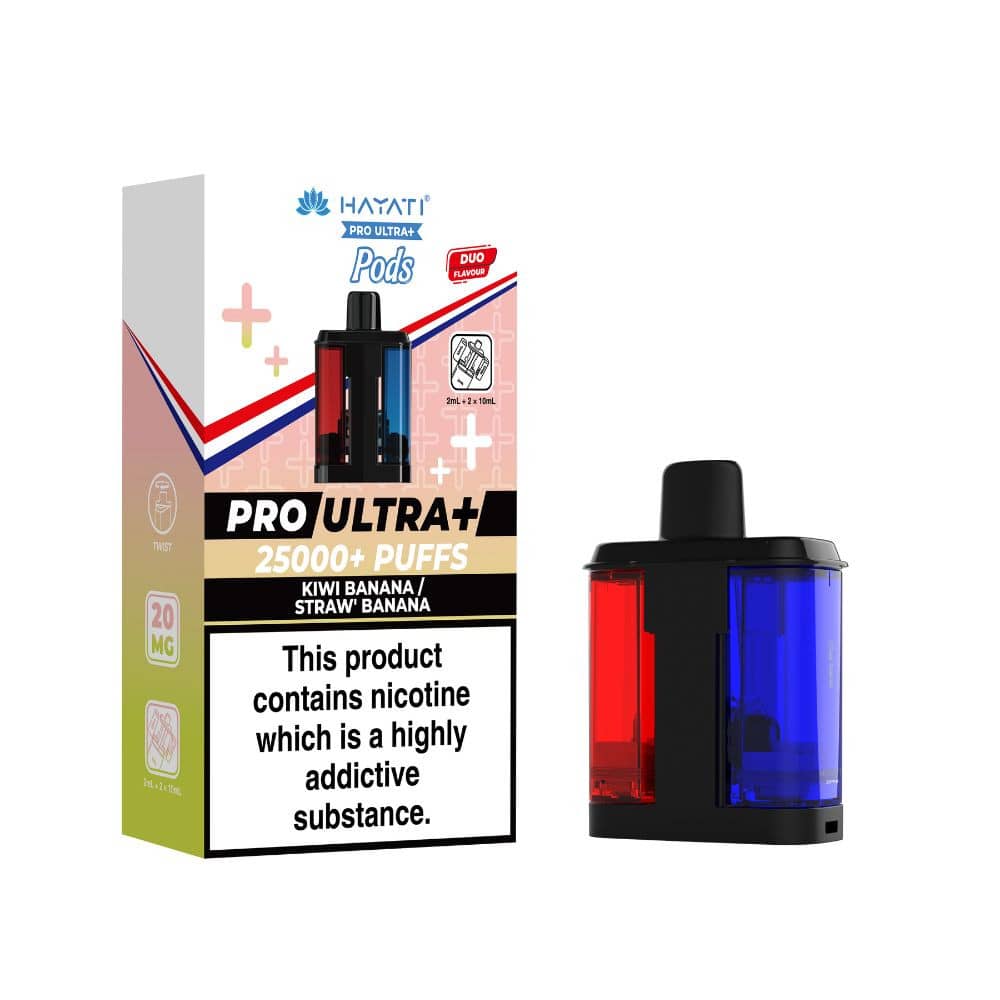 Hayati Pro Ultra Plus 25K Pods Pack of 5 Kiwi Banana / Strawberry Banana