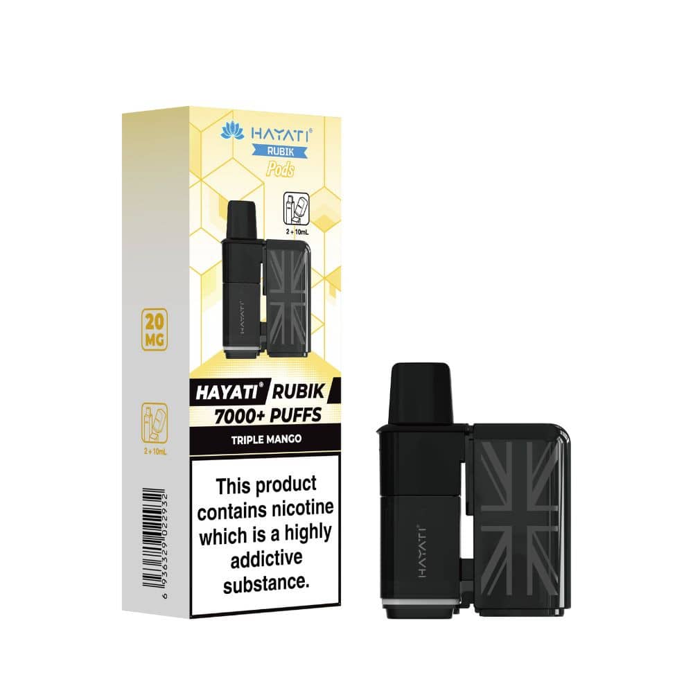 Hayati Rubik 7000 Pods Pack of 5 Triple Mango