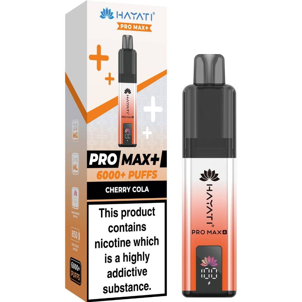 Hayati Pro Max Plus 6000 Vape Kit Box of 5 Cherry Cola