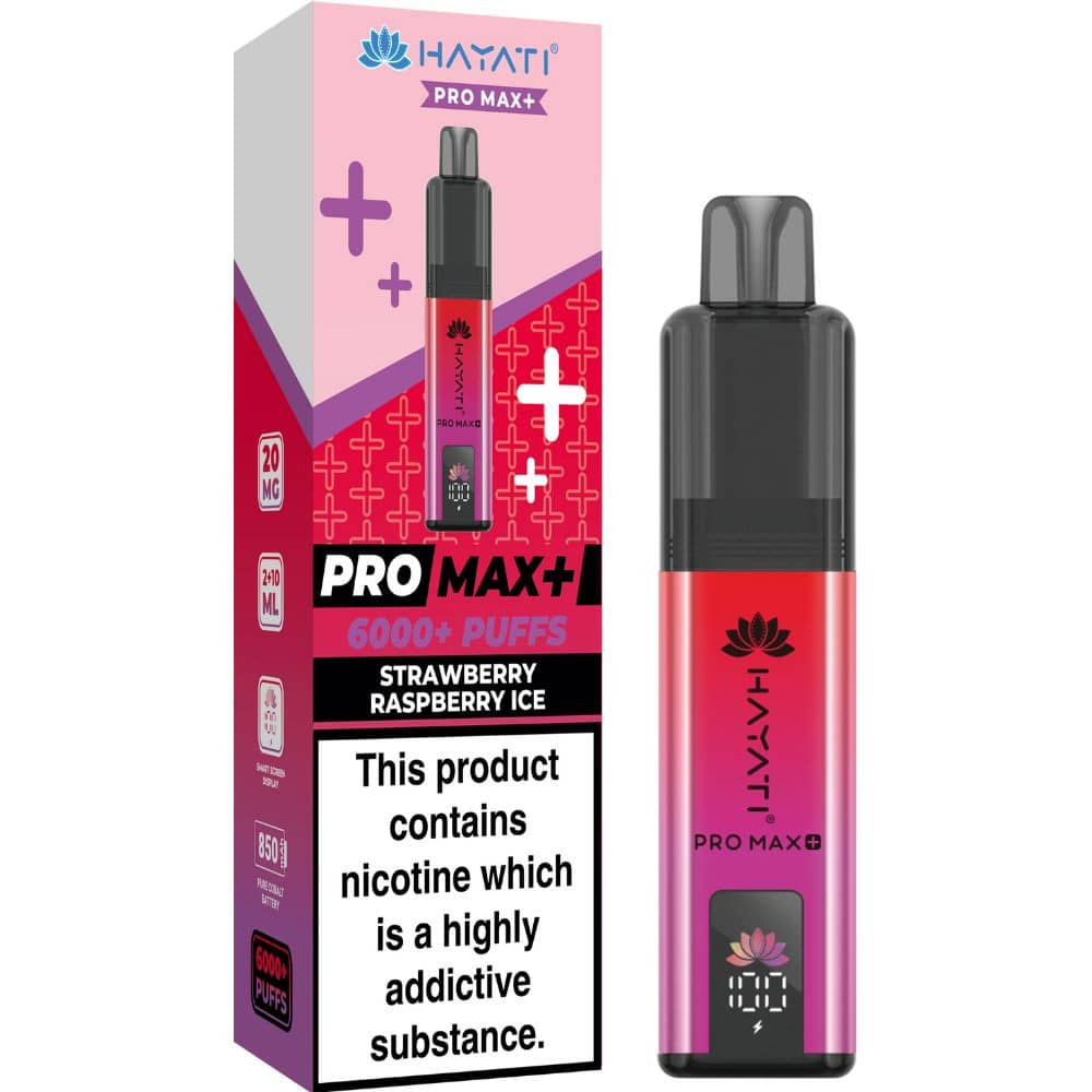 Hayati Pro Max Plus 6000 Vape Kit Box of 5 Strawberry Raspberry Ice