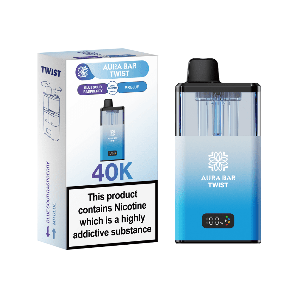 Crystal Prime Aura Bar Twist 40k-Vape Kit Box of 5