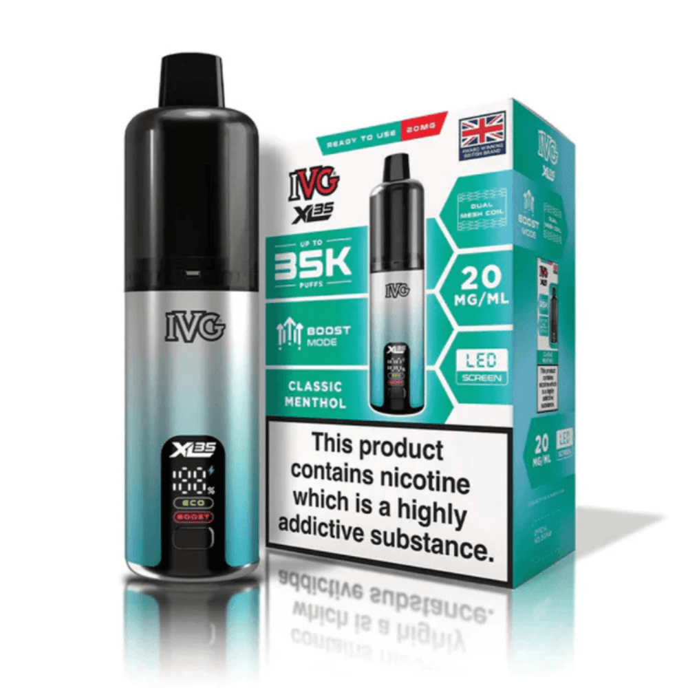 IVG XL 35k Prefilled Vape Kit Box of 5 Classic Menthol