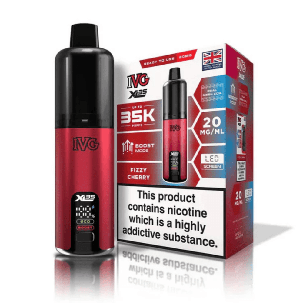 IVG XL 35k Prefilled Vape Kit Box of 5 Fizzy Cherry