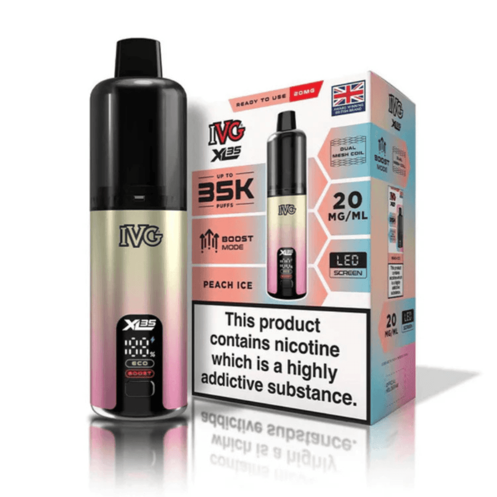 IVG XL 35k Prefilled Vape Kit Box of 5 Peach Ice