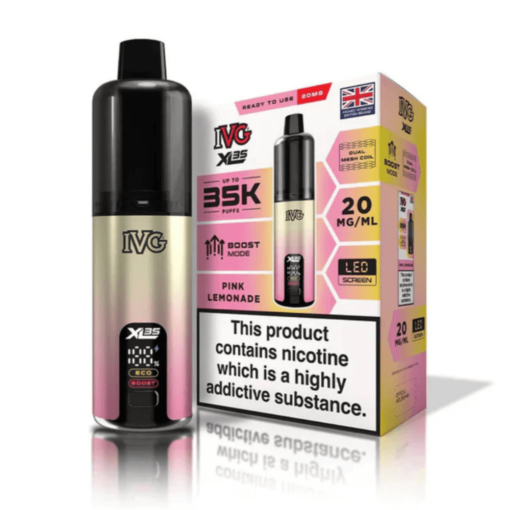 IVG XL 35k Prefilled Vape Kit Box of 5 Pink Lemonade