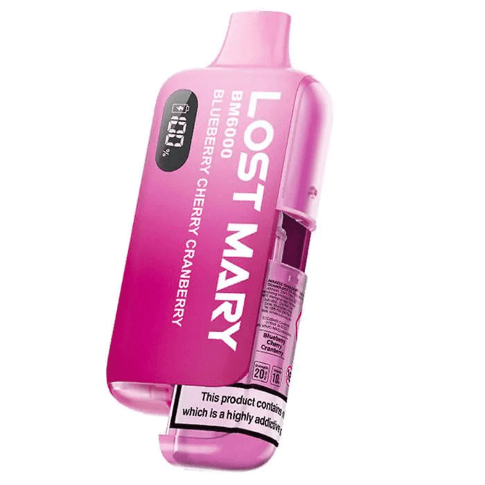 Lost Mary Bm6000 Vape Kit Box of 5 Blueberry Cherry Cranberry