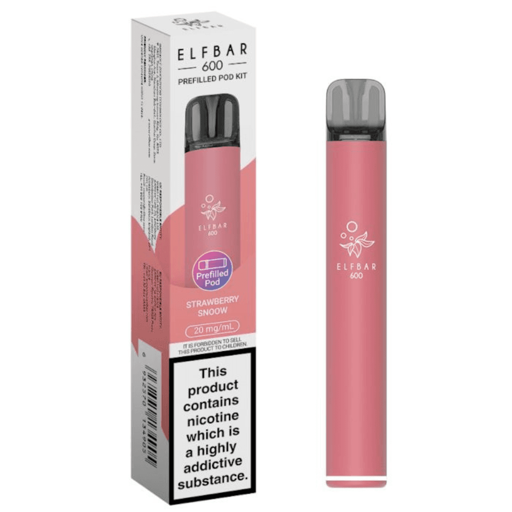 Ske Crystal Original 600 Vape Kit Box of 10 Strawberry Snow