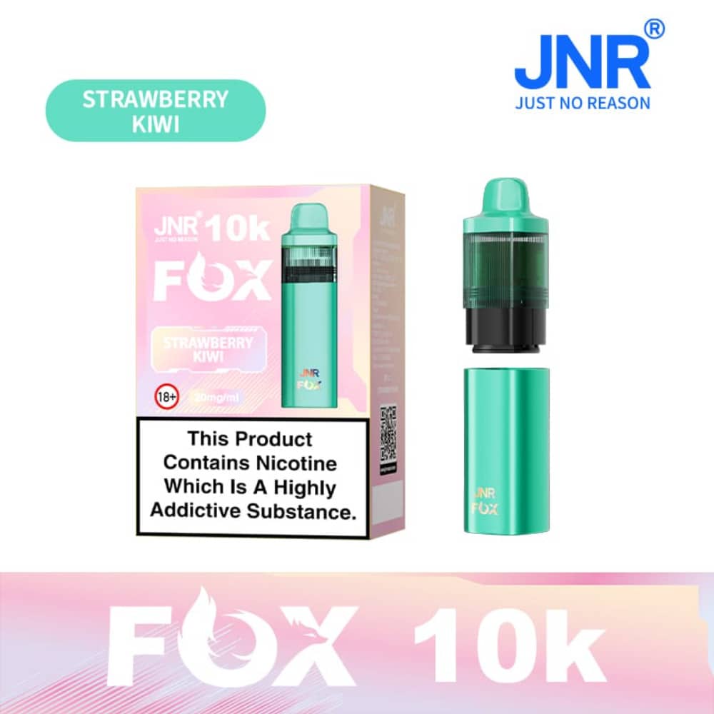 JNR Fox 10k Prefilled Vape Kit Box of 5 Strawberry Kiwi