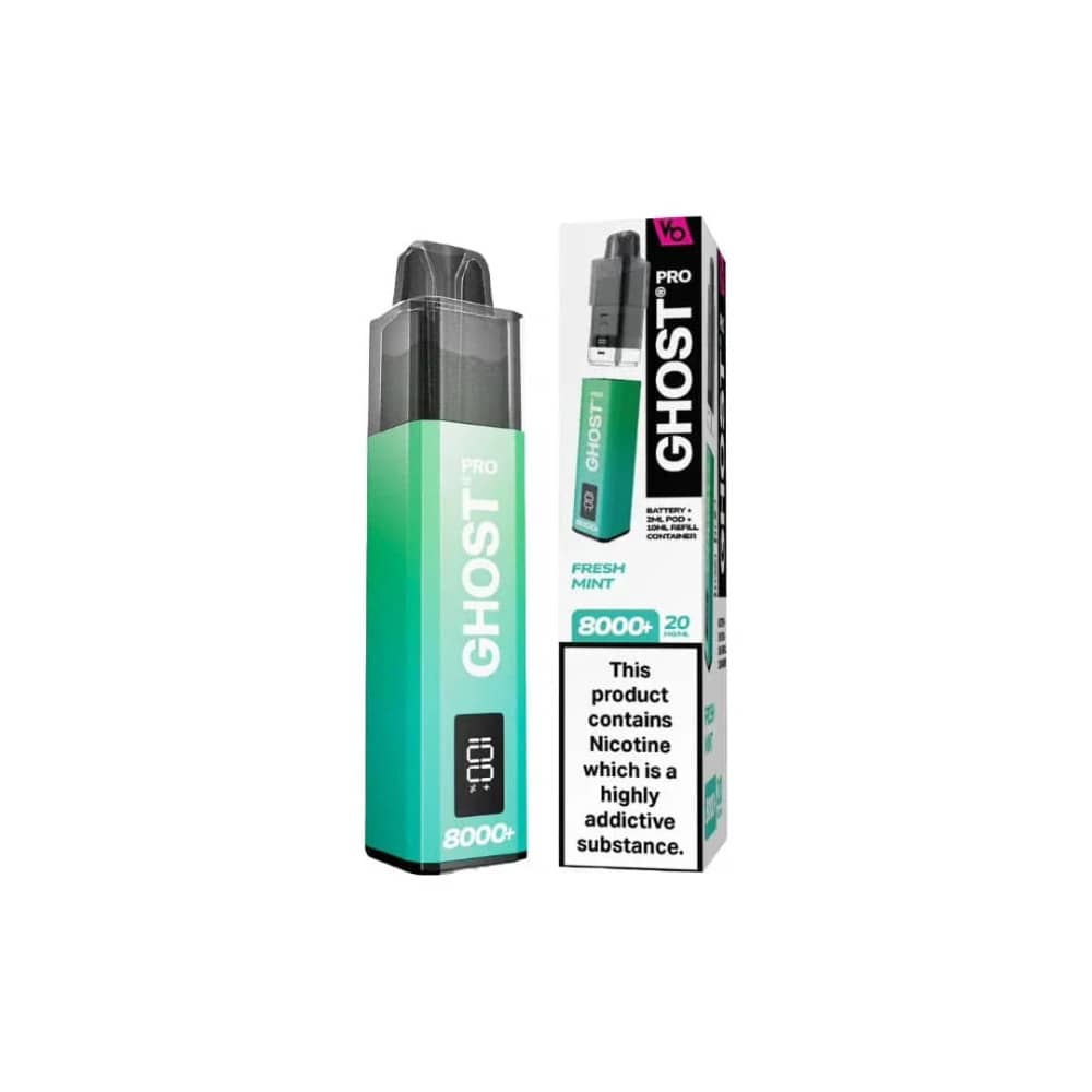 Ghost Pro 8000 Prefilled Vape Kit Box of 5 Fresh Mint