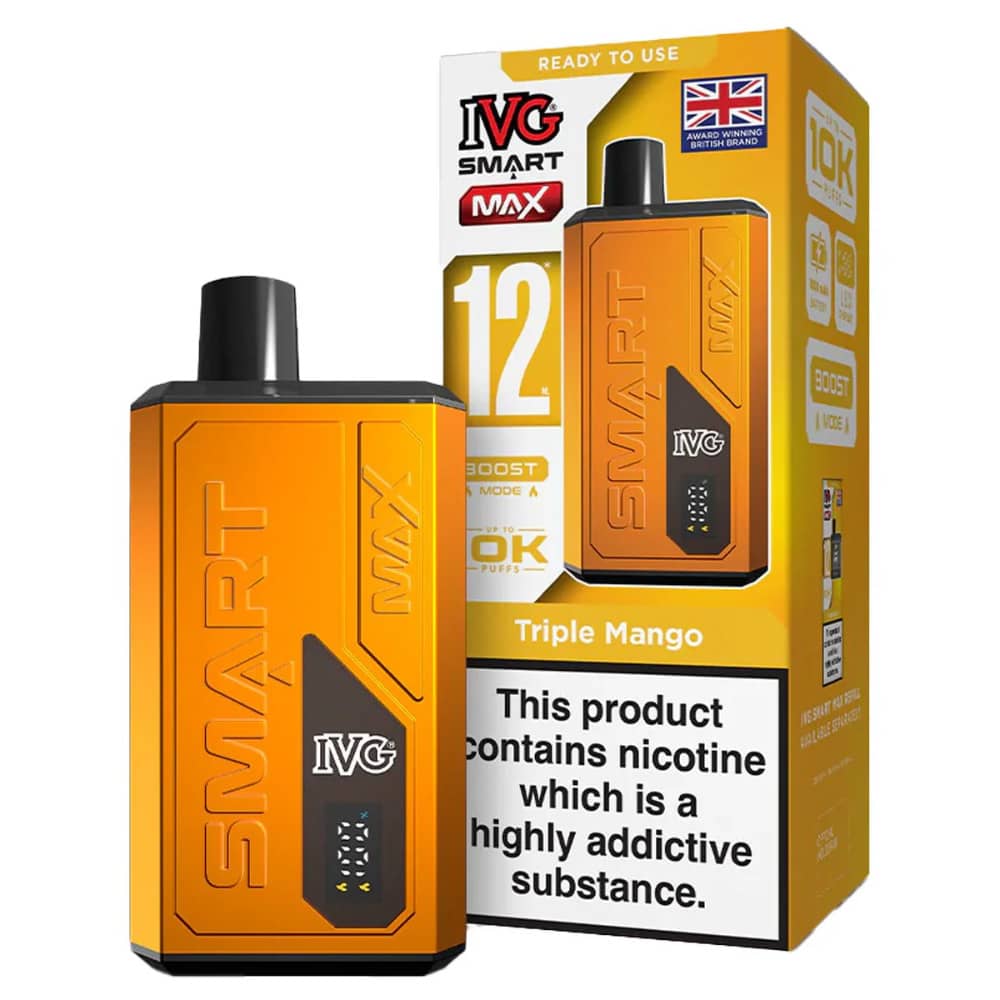 IVG Smart Max 10k Vape Kit Box of 5 Triple Mango