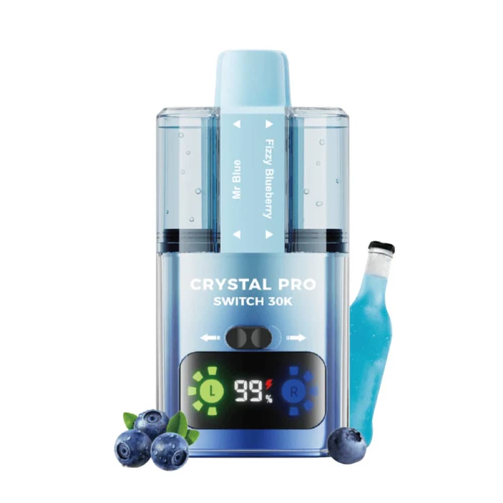 Crystal Pro Switch 30k Vape Kit Box of 5 Mr Blue / Fizzy Blueberry