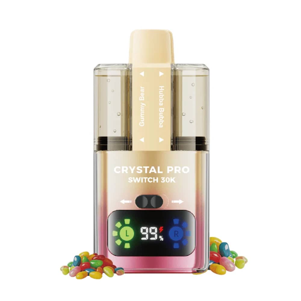 Crystal Pro Switch 30k Vape Kit Box of 5 Gummy Bear / Hubba Bubba