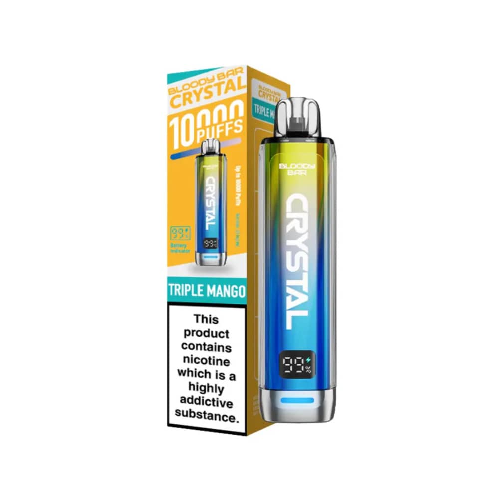 Bloody Bar Crystal 10k Vape Kit Box of 5 Triple Mango