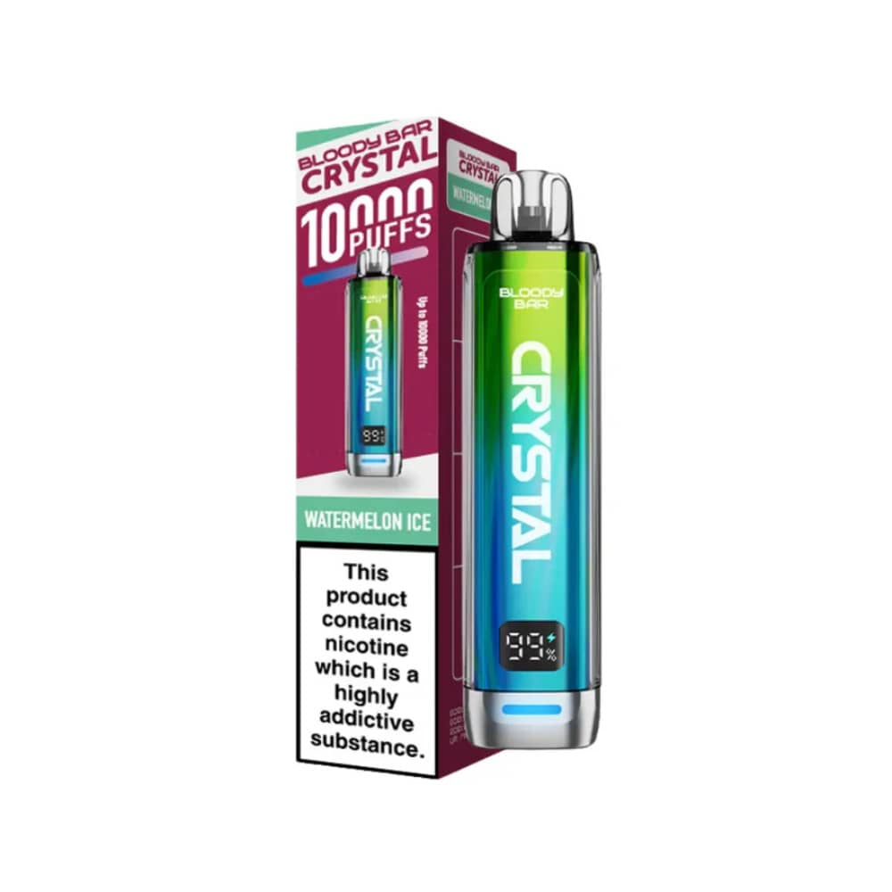 Bloody Bar Crystal 10k Vape Kit Box of 5 Watermelon Ice