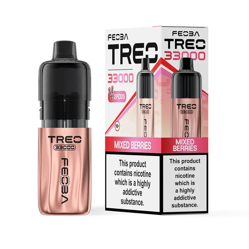 Feoba Treo 33k Prefilled Vape it Box of 5 Mixed Berries