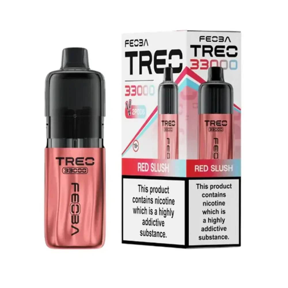 Feoba Treo 33k Prefilled Vape it Box of 5 Red Slush