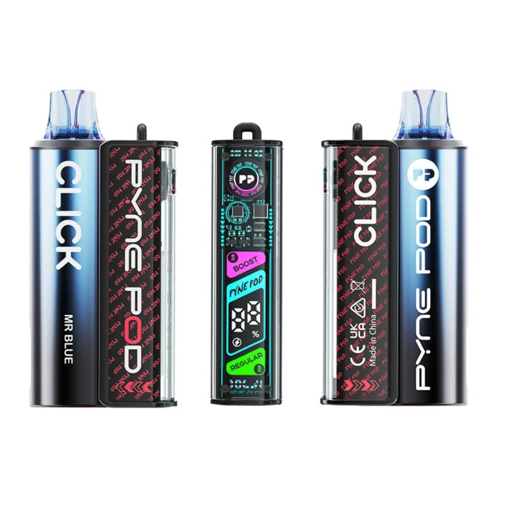 Pyne Pod Click 10k Vape Kit Box of 5 Mr Blue