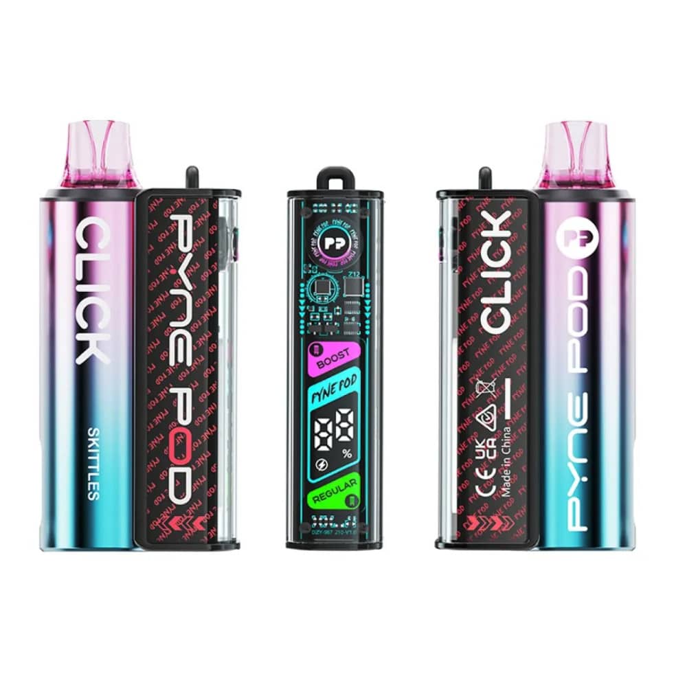 Pyne Pod Click 10k Vape Kit Box of 5 Rainbow