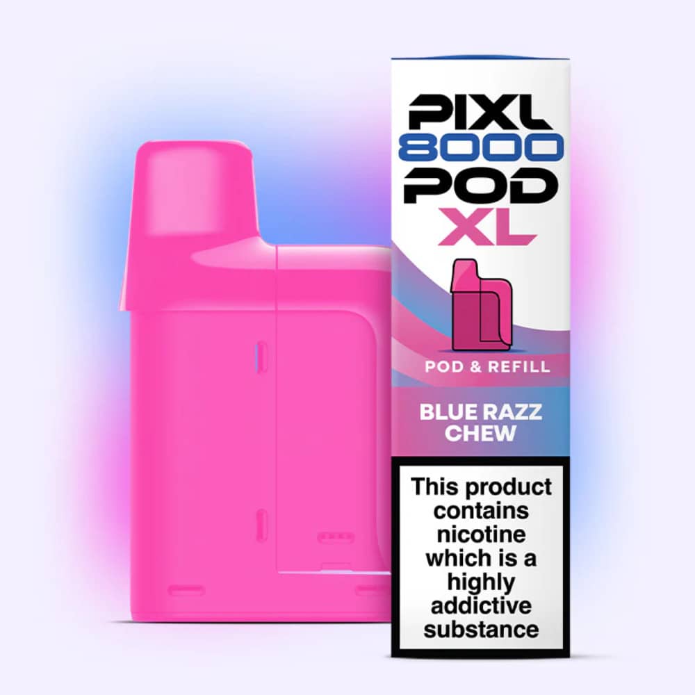Pixl 8000 Prefilled Pods Pack of 5 Blue Razz Chew