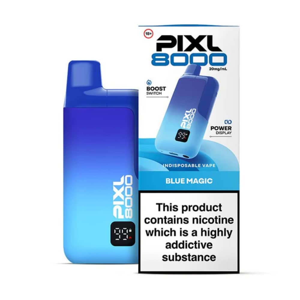 Pixl 8000 Prefilled Vape Kit Box of 5 Blue Magic