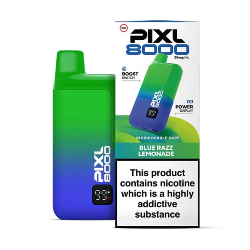 Pixl 8000 Prefilled Vape Kit Box of 5 Blue Razz Lemonade