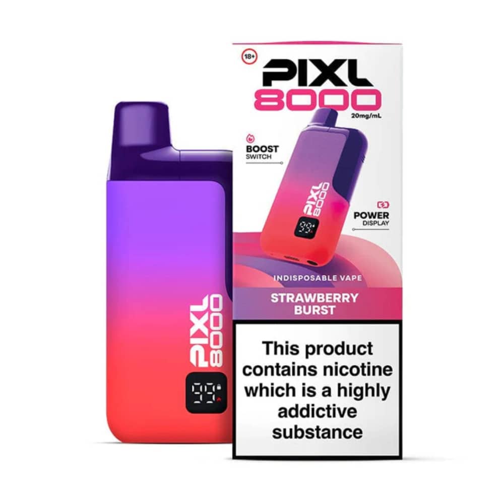 Pixl 8000 Prefilled Vape Kit Box of 5 Strawberry Burst