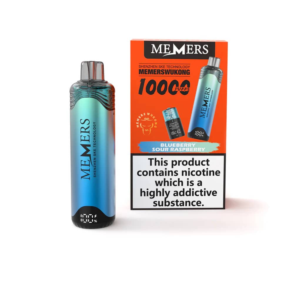 Memers Wukong V10000 Vape Kit Box of 5 Blueberry Sour Raspberry