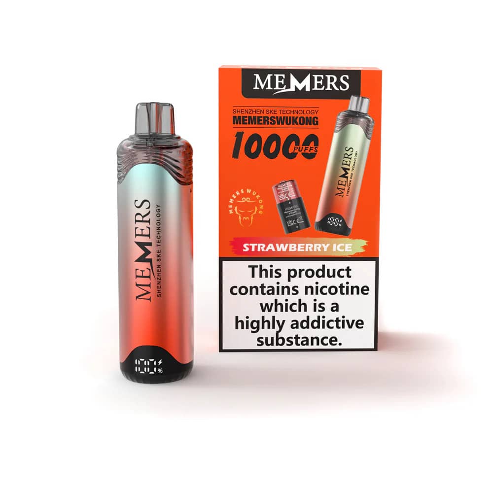 Memers Wukong V10000 Vape Kit Box of 5 Strawberry Ice