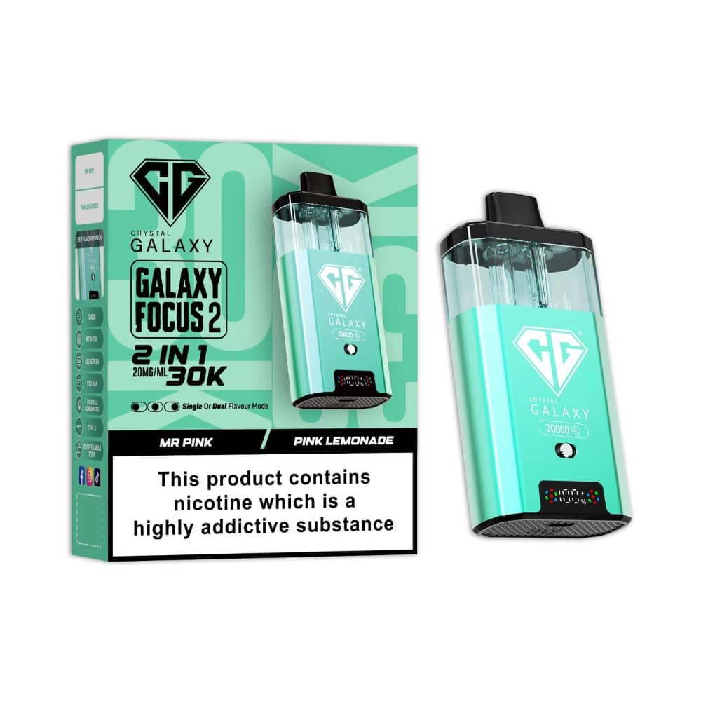Crystal Galaxy 30k Focus 2 Vape Kit Box of 5 Mr Pink/Pink Lemonade