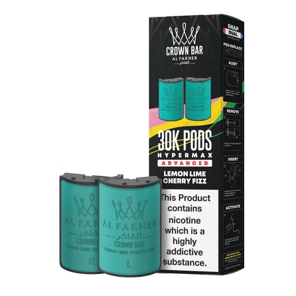 Al Fakher 30k Hypermax Pods Pack of 5 Lemon Lime Cherry Fizz