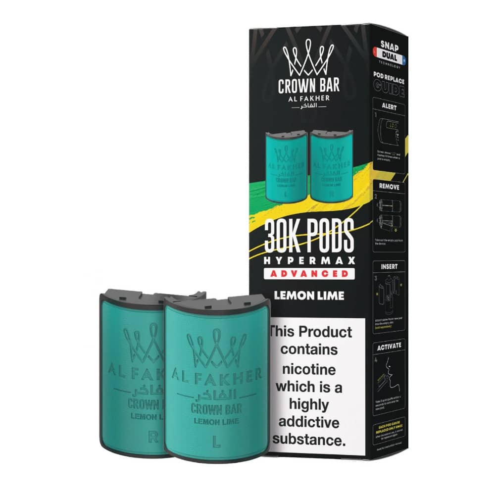 Al Fakher 30k Hypermax Pods Pack of 5 Lemon Lime
