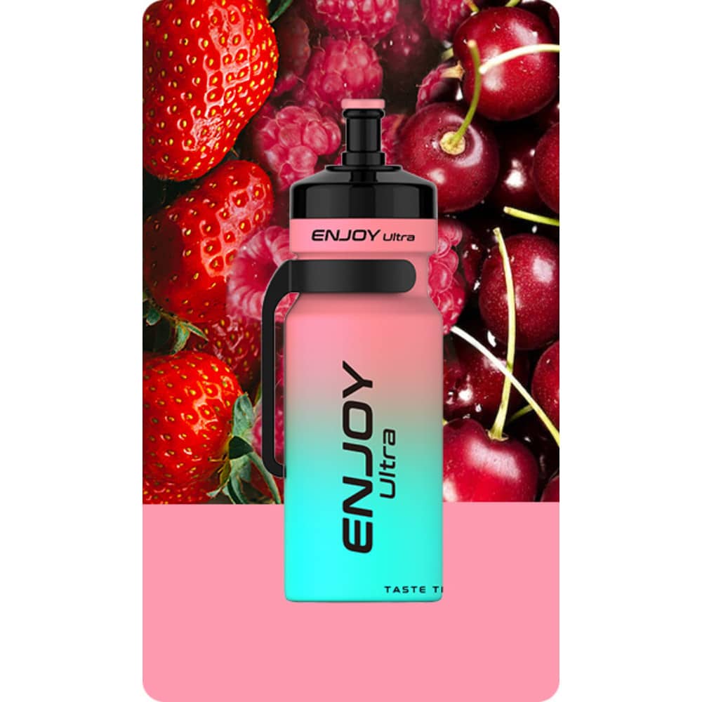 Enjoy Ultra 9000 Vape Kit Box of 10 Strawberry Raspberry Cherry