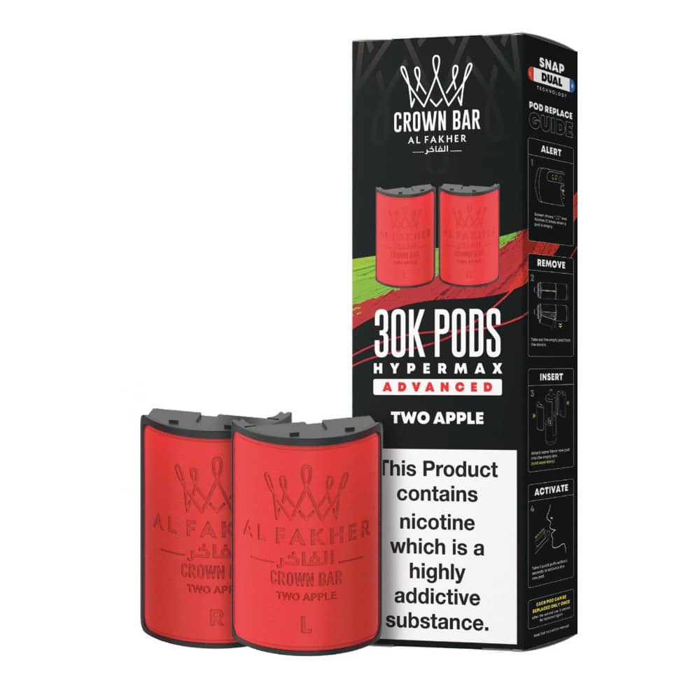 Al Fakher 30k Hypermax Pods Pack of 5 Two Apple