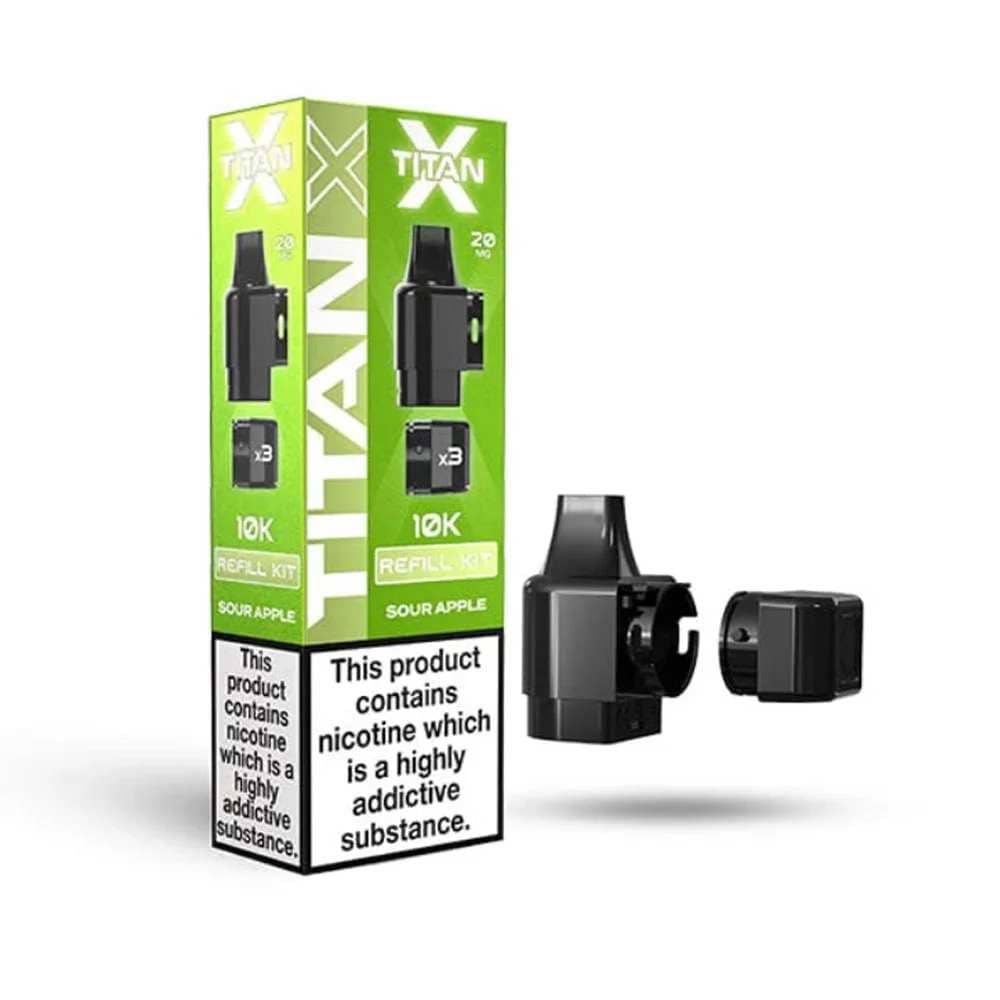 Titan X 10K Prefilled Pods Pack of 10 Sour Apple