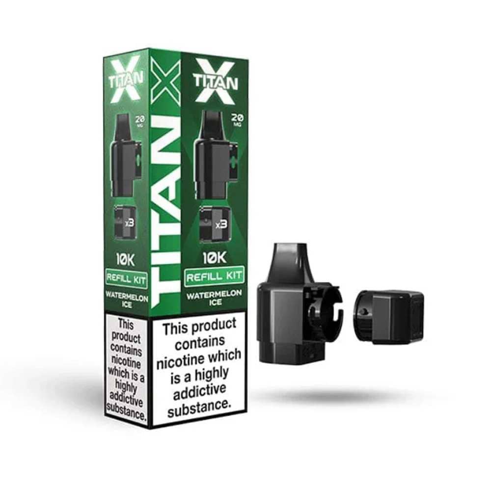 Titan X 10K Prefilled Pods Pack of 10 Watermelon Ice