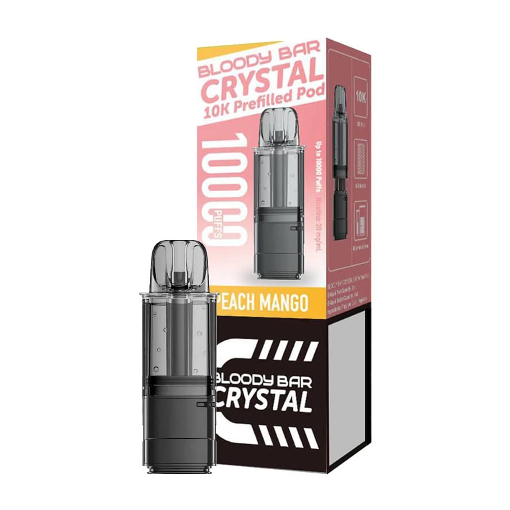 Bloody Bar Crystal 10k Pods Pack of 5 Peach Mango
