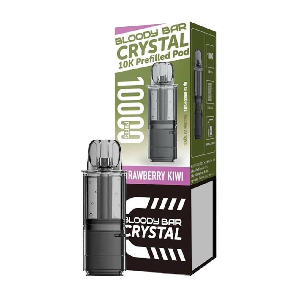 Bloody Bar Crystal 10k Pods Pack of 5 Strawberry Kiwi