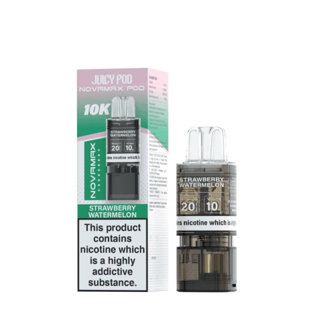 Juicy Pod Novamax 10K Pods Pack of 10 Strawberry Watermelon
