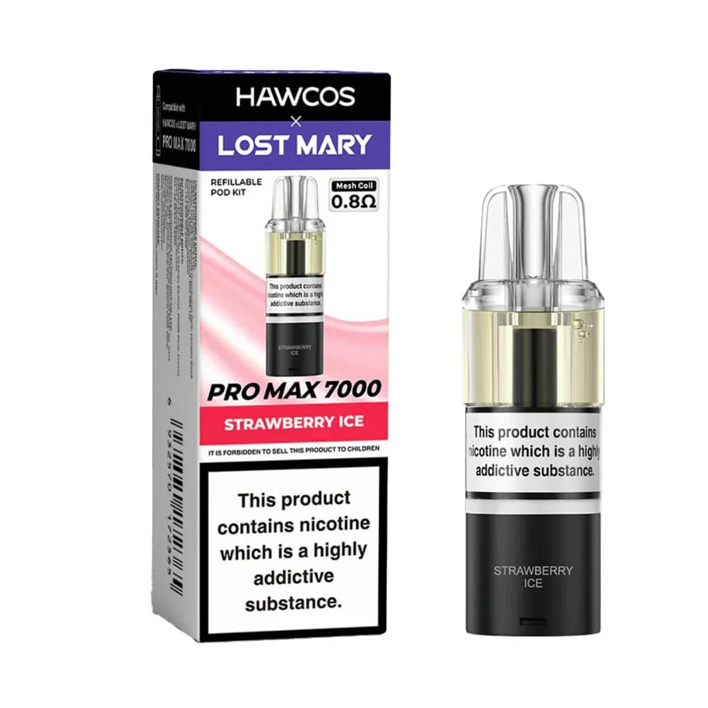 Lost Mary Hawcos Pro Max 7000 Pods Pack of 5 Strawberry Ice