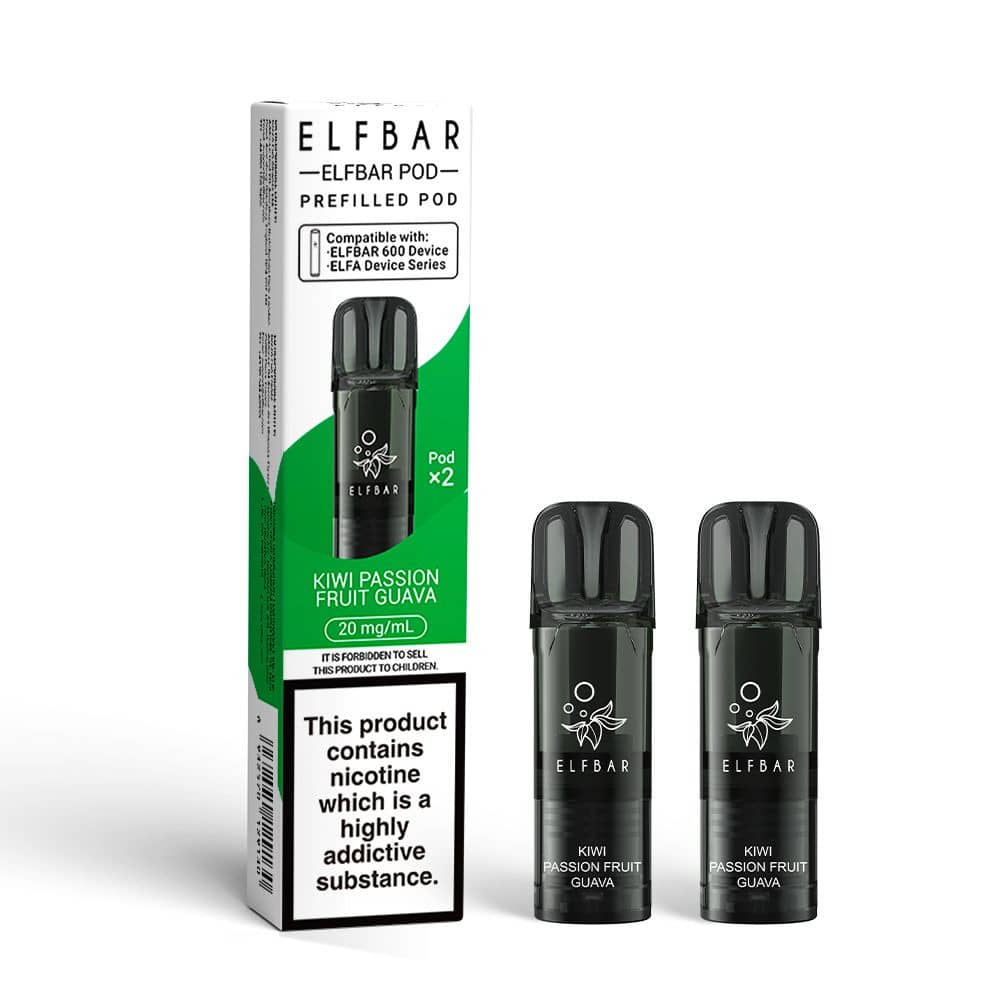 Elf Bar 600 Pods Pack of 10 Kiwi Passionfruit Guava