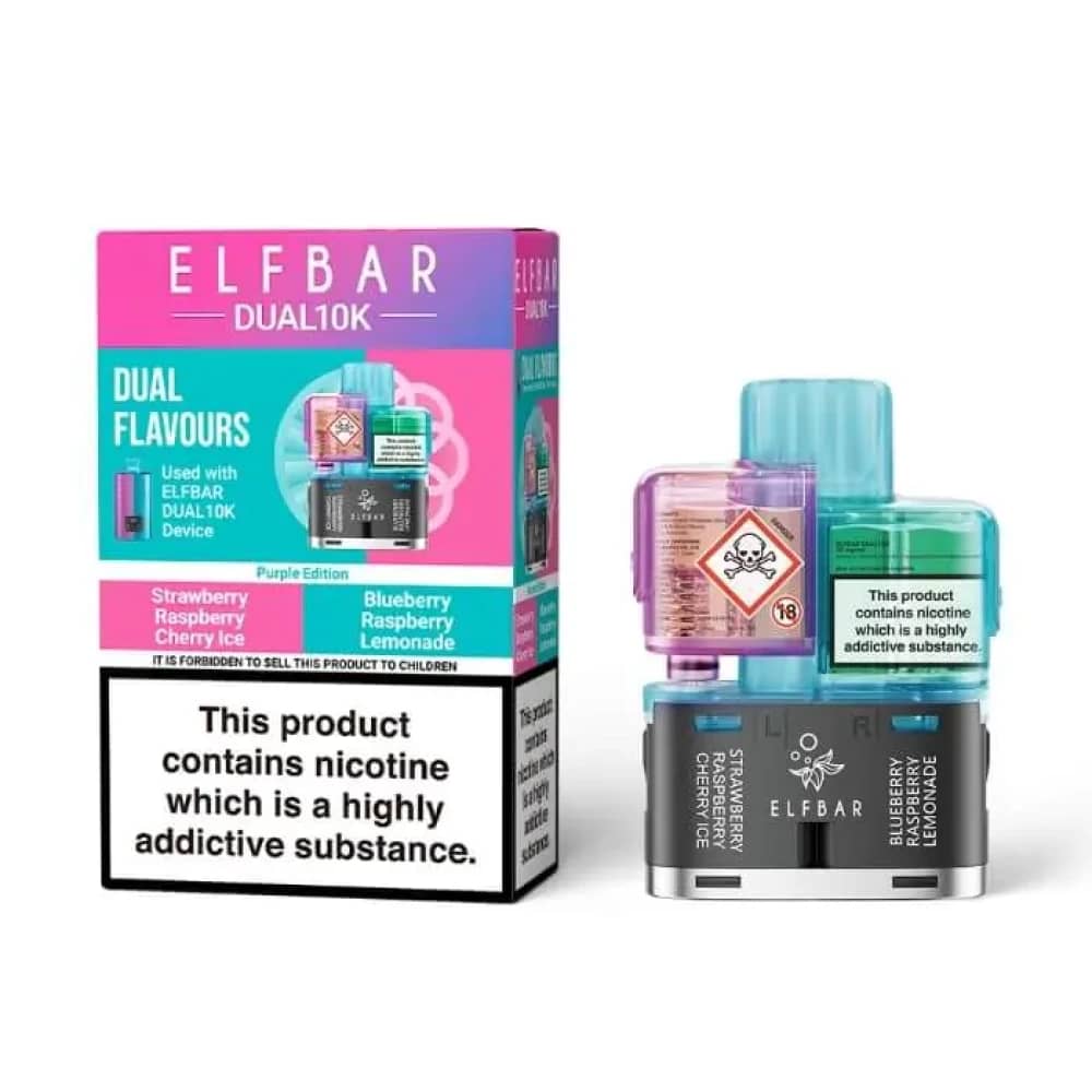 Elf Bar Dual 10k Pods Pack of 5 Purple Edition