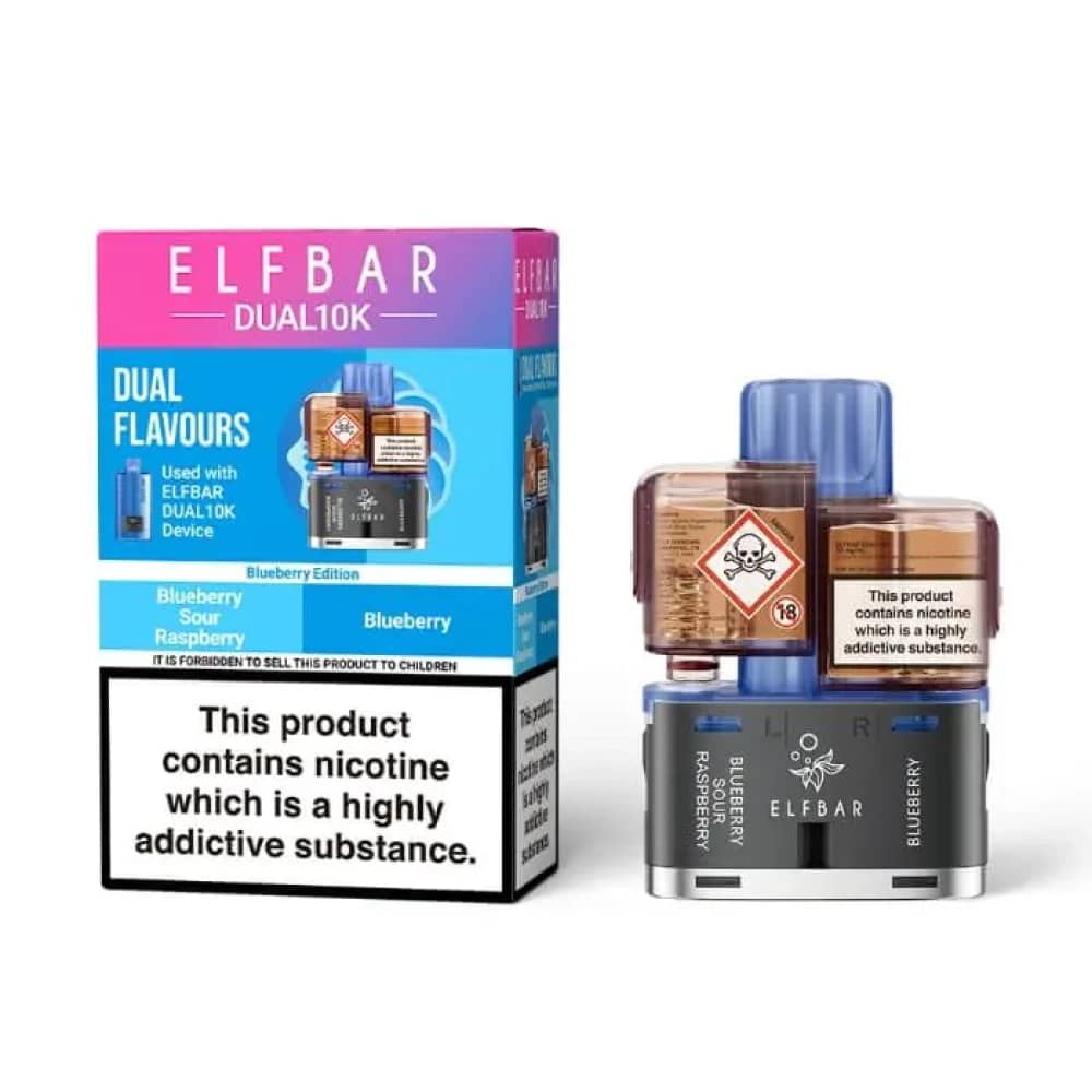 Elf Bar Dual 10k Pods Pack of 5 Blueberry Edition