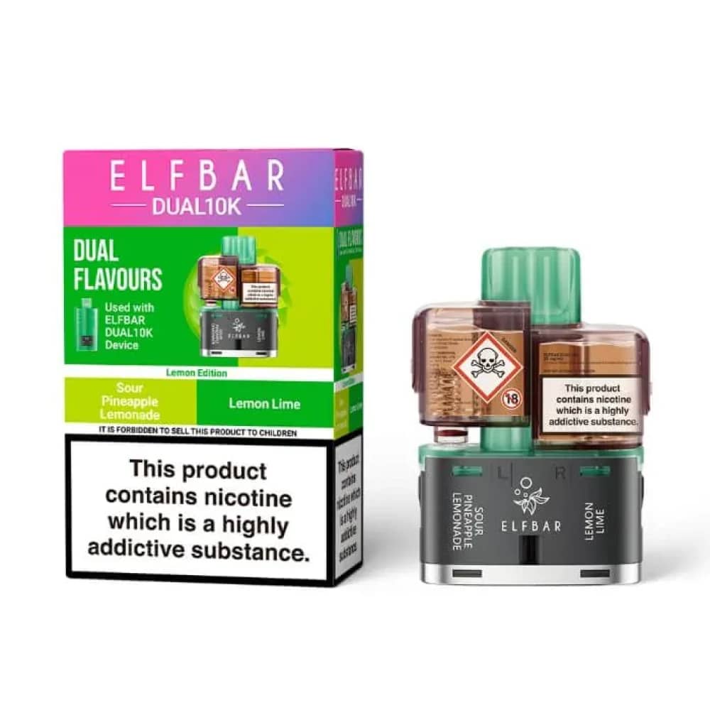 Elf Bar Dual 10k Pods Pack of 5 Lemon Edition