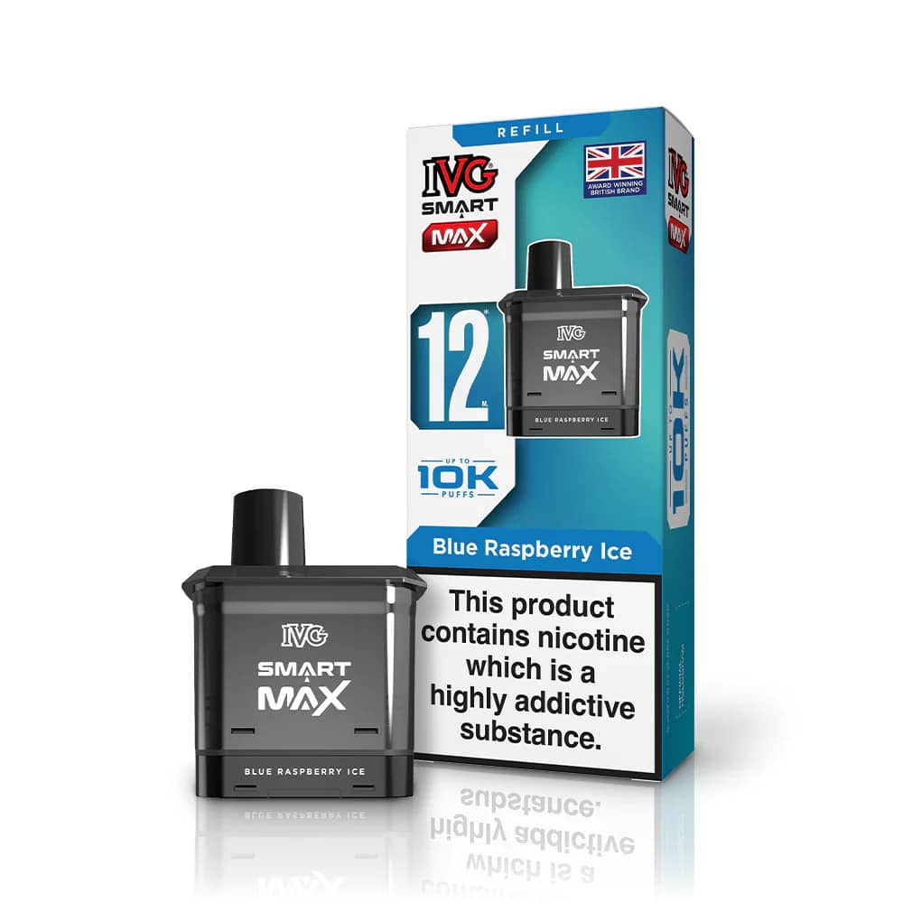 IVG Smart Max 10k Pods Pack of 5 | Refill Containers Blueberry Raspberry Ice
