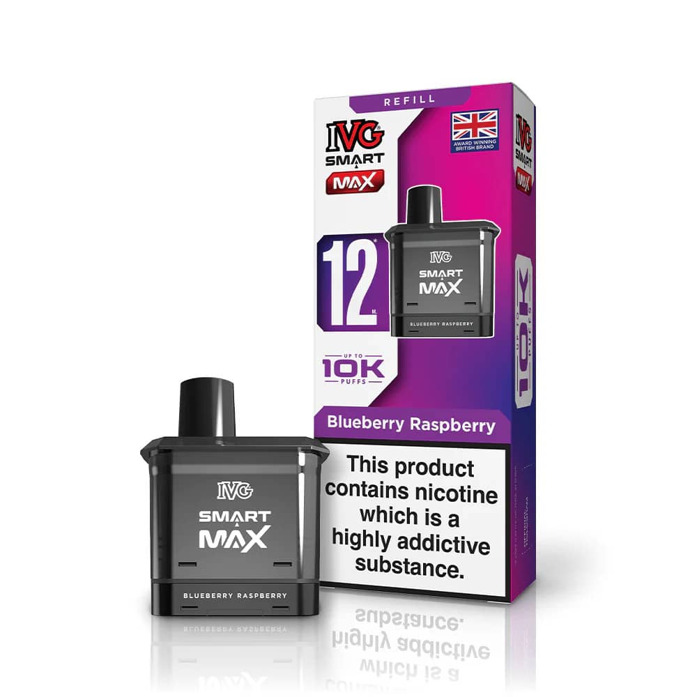 IVG Smart Max 10k Pods Pack of 5 | Refill Containers Blueberry Raspberry