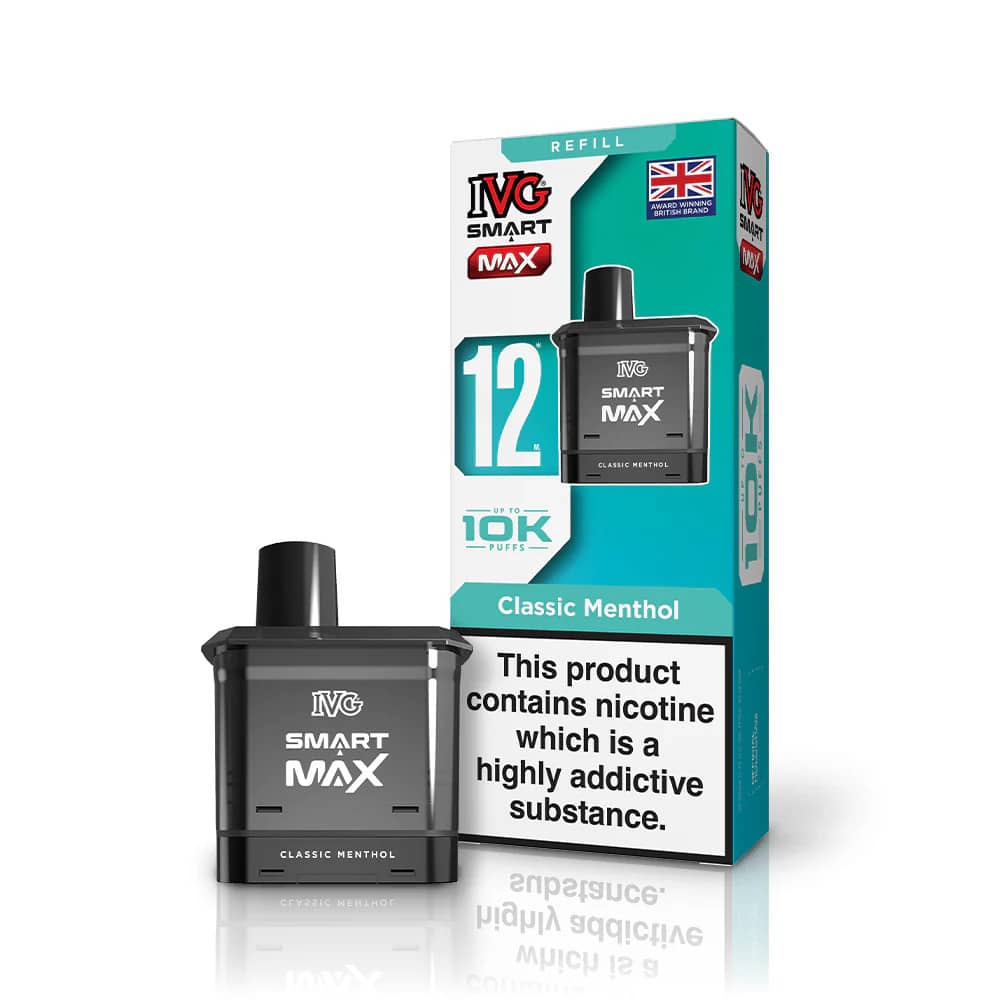 IVG Smart Max 10k Pods Pack of 5 | Refill Containers Classic Menthol