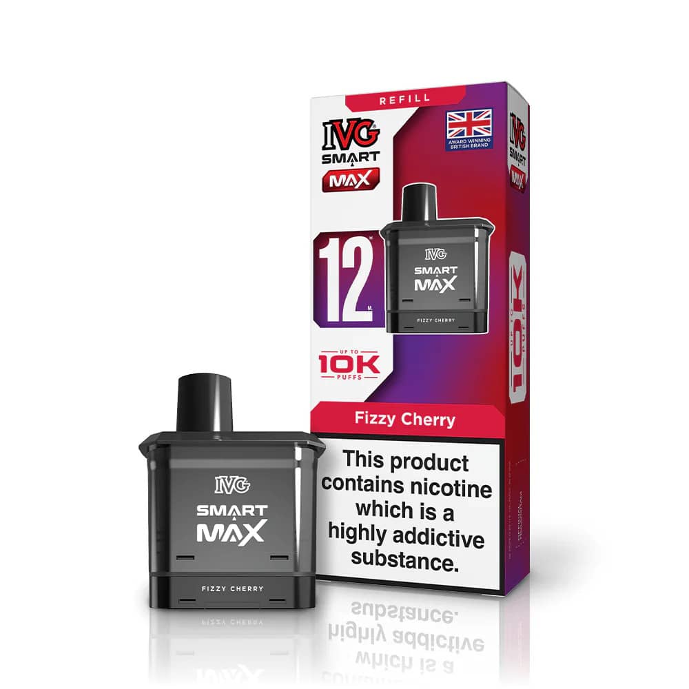 IVG Smart Max 10k Pods Pack of 5 | Refill Containers Fizzy Cherry