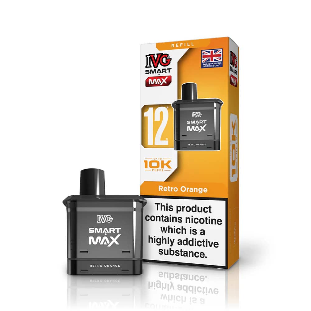 IVG Smart Max 10k Pods Pack of 5 | Refill Containers Retro Orange